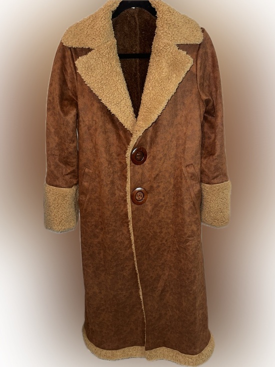 Unbranded Jackets & Blazers - Vintage Brown Shearling Coat with Faux Suede Exterior